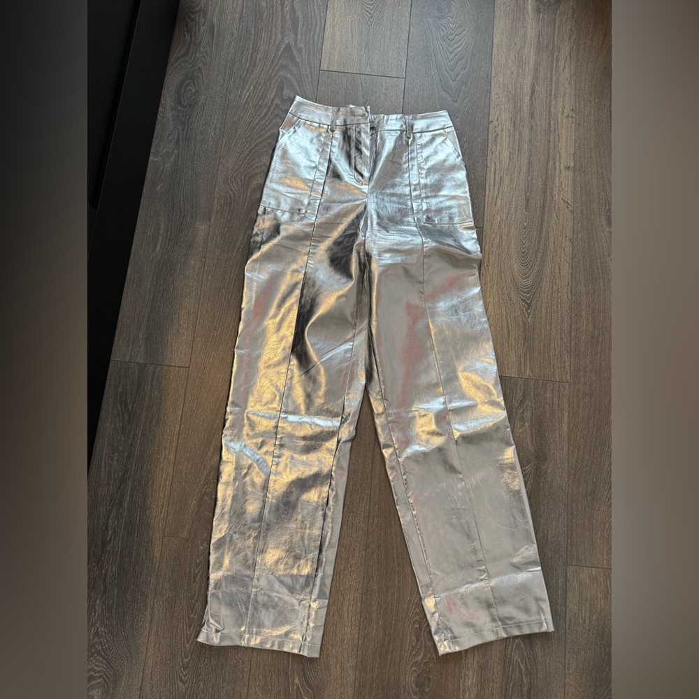4th and Reckless Silver Metallic Pants